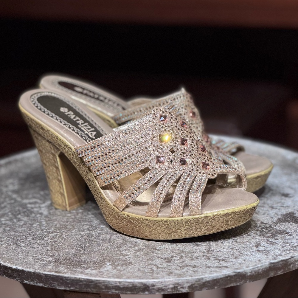PATRIZIA Dreaminess Women's Gold and stone Embellished Sandals